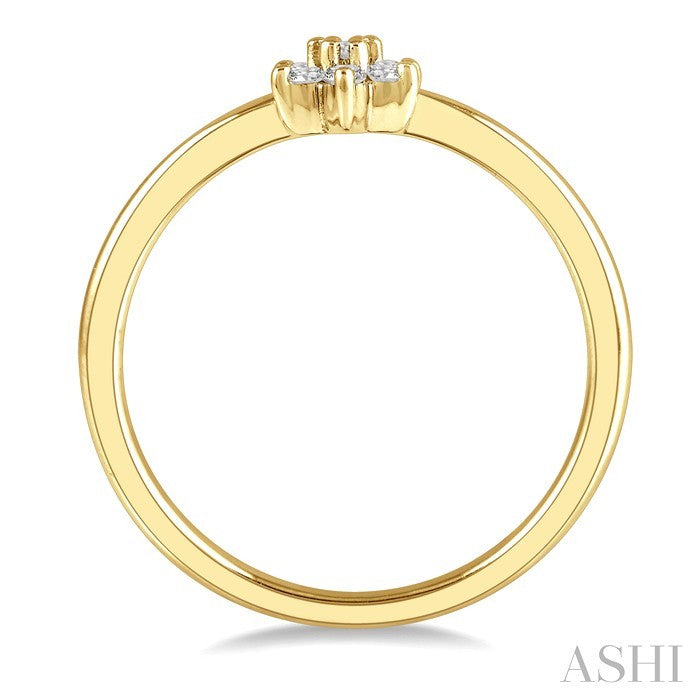 Stackable Flower Petite Diamond Fashion Ring