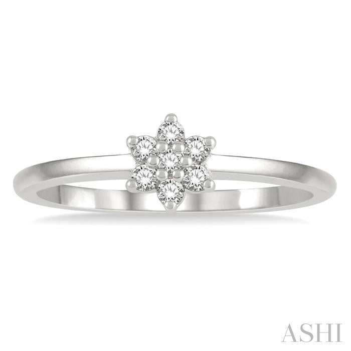 Stackable Flower Petite Diamond Fashion Ring