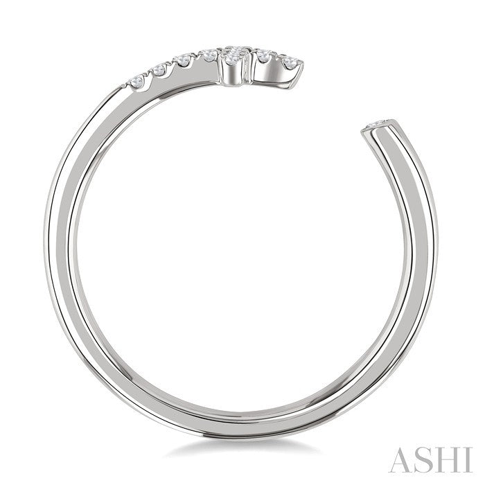 Cross Petite Diamond Fashion Open Ring