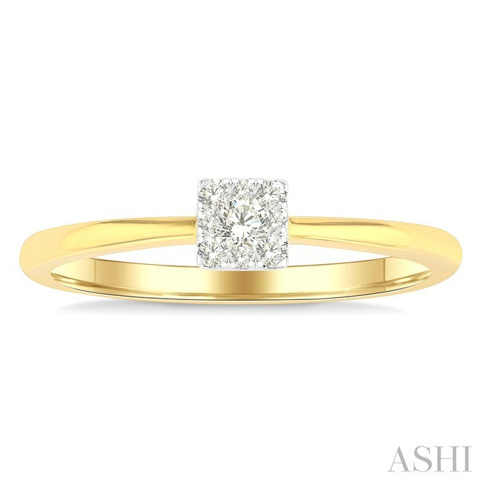 Princess Shape Lovebright Petite Diamond Solitaire Ring