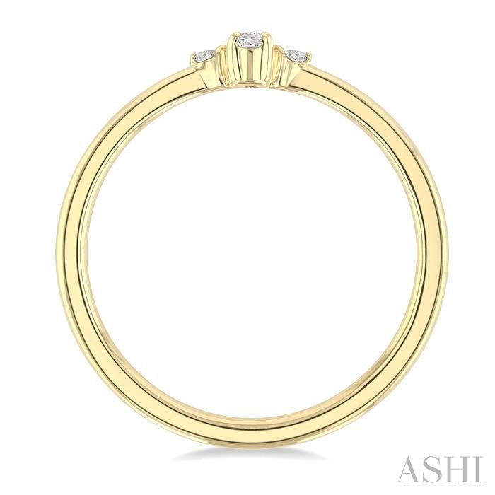 Oval Shape 3 Stone Petite Diamond Ring