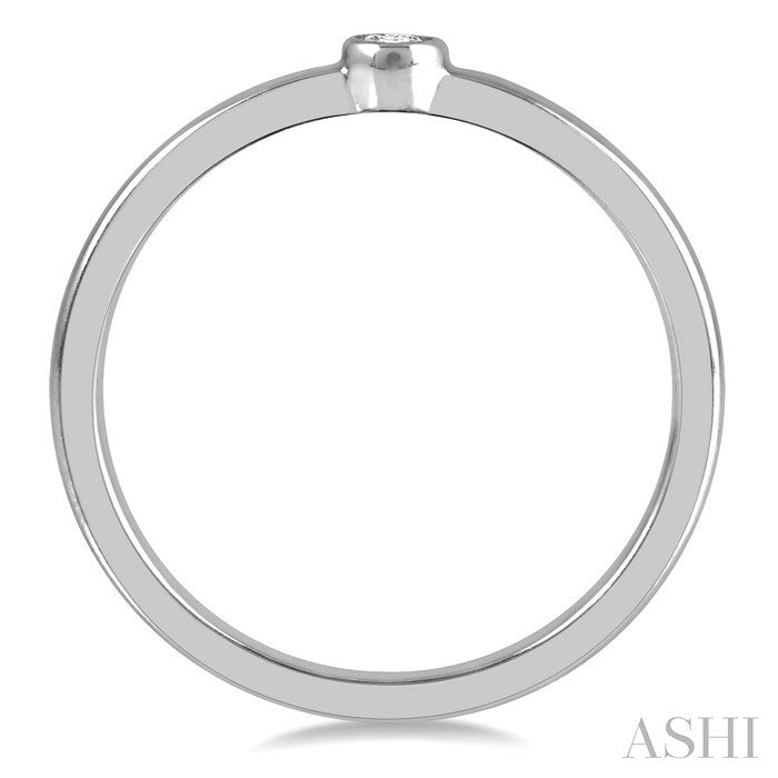 Stackable Bezel Set Petite Diamond Fashion Promise Ring
