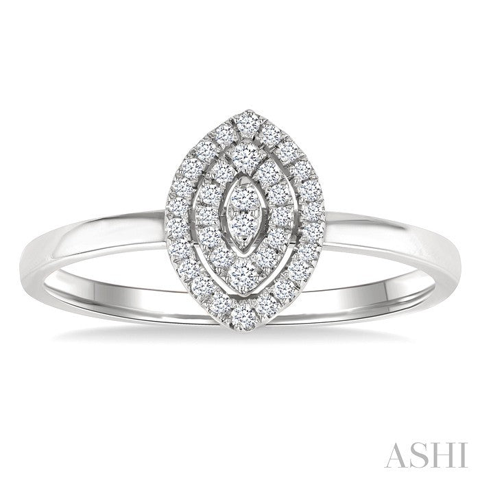 Marquise Shape Petite Halo Diamond Fashion Ring