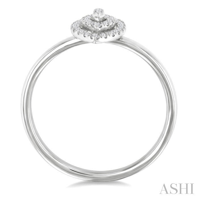 Marquise Shape Petite Halo Diamond Fashion Ring