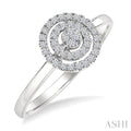 Round Shape Petite Halo Diamond Fashion Ring