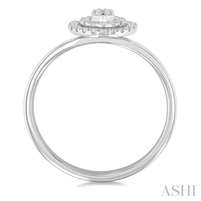 Round Shape Petite Halo Diamond Fashion Ring