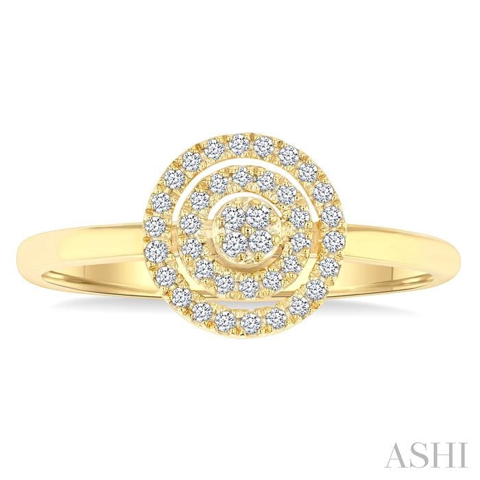 Round Shape Petite Halo Diamond Fashion Ring
