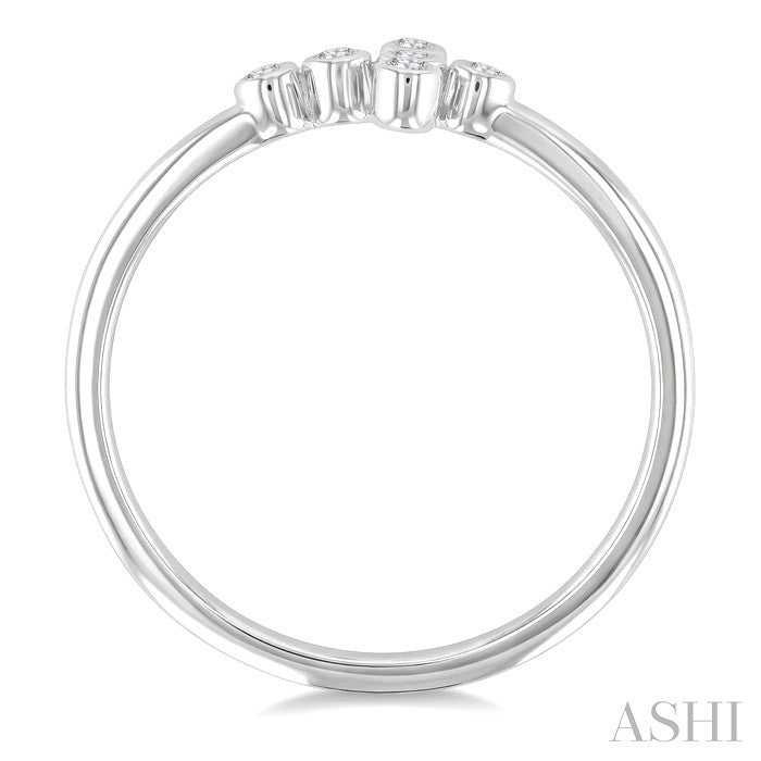 Bezel Cross Petite Diamond Fashion Ring