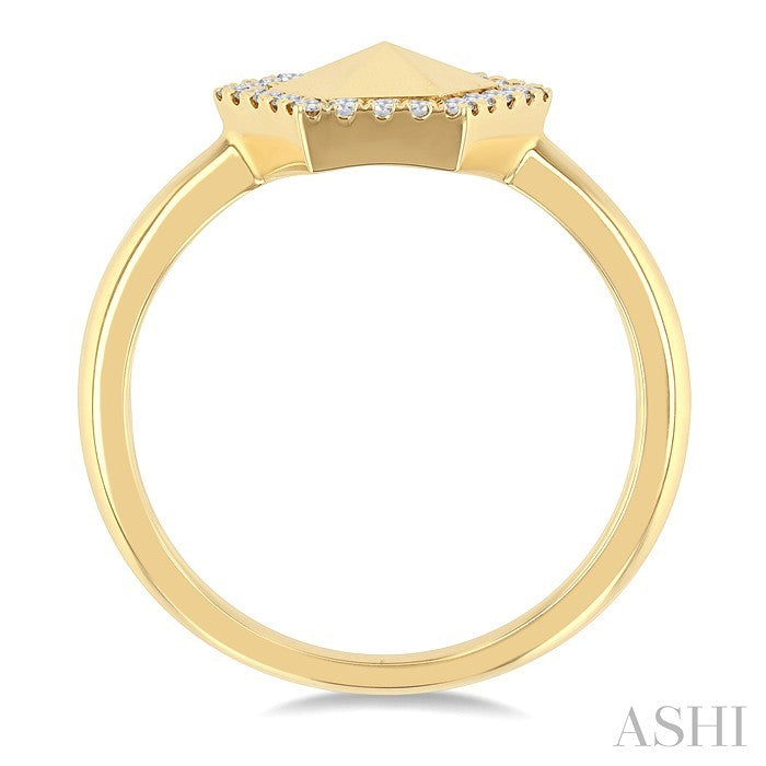 Hexagon Shape Diamond Fashion Ring