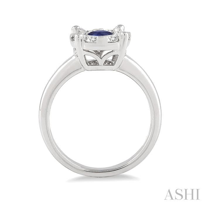 Round Shape Lovebright Gemstone & Diamond Ring