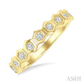 Stackable Hexagon Shape Diamond Fashion Ring