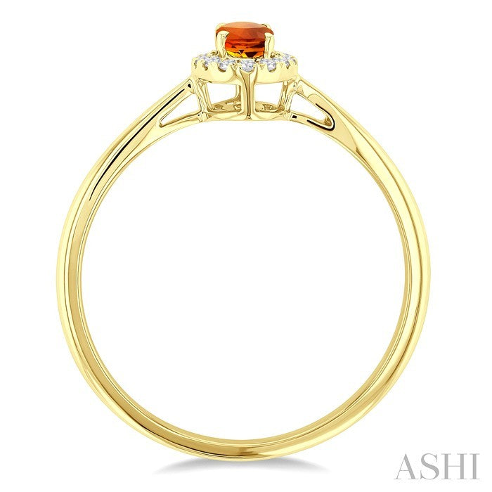Oval Shape Gemstone & Halo Diamond Ring