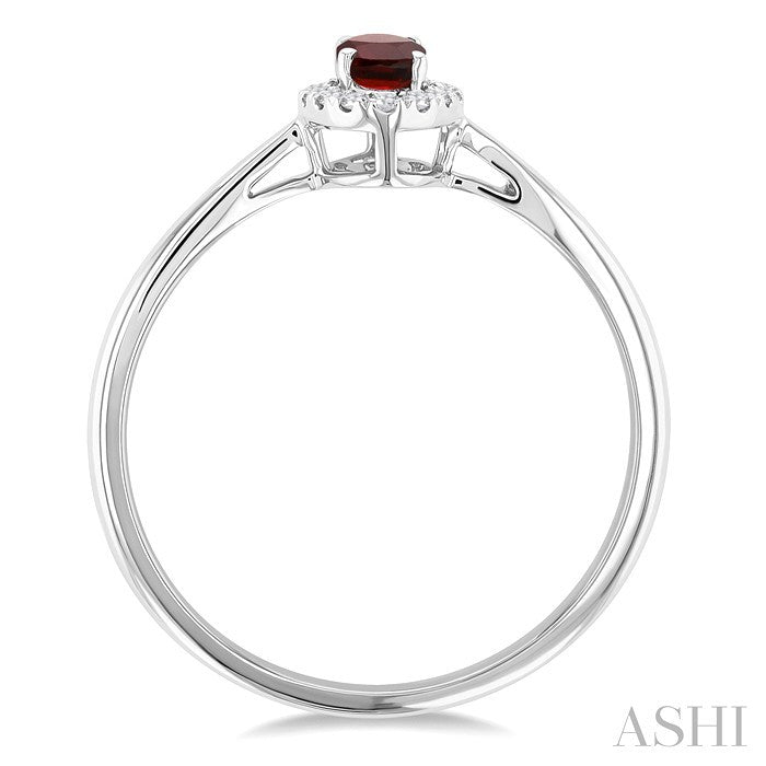 Oval Shape Gemstone & Halo Diamond Ring
