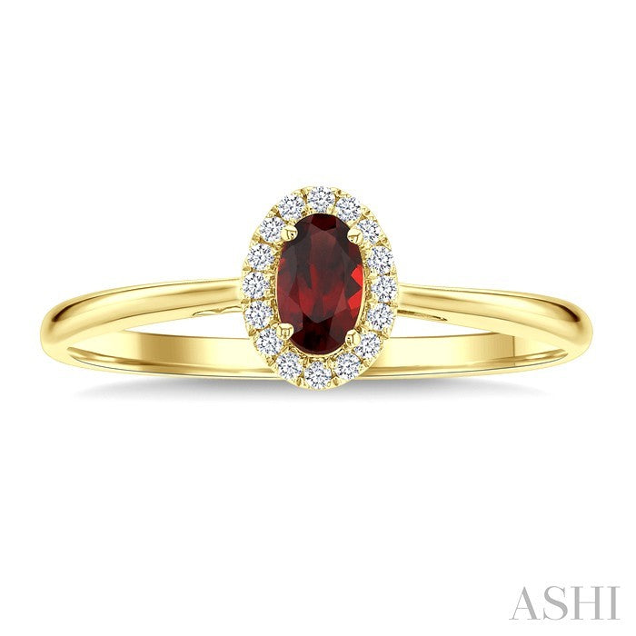 Oval Shape Gemstone & Halo Diamond Ring