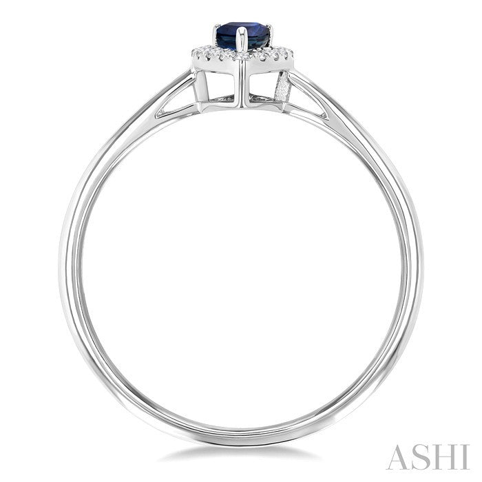 Pear Shape Gemstone & Halo Diamond Ring