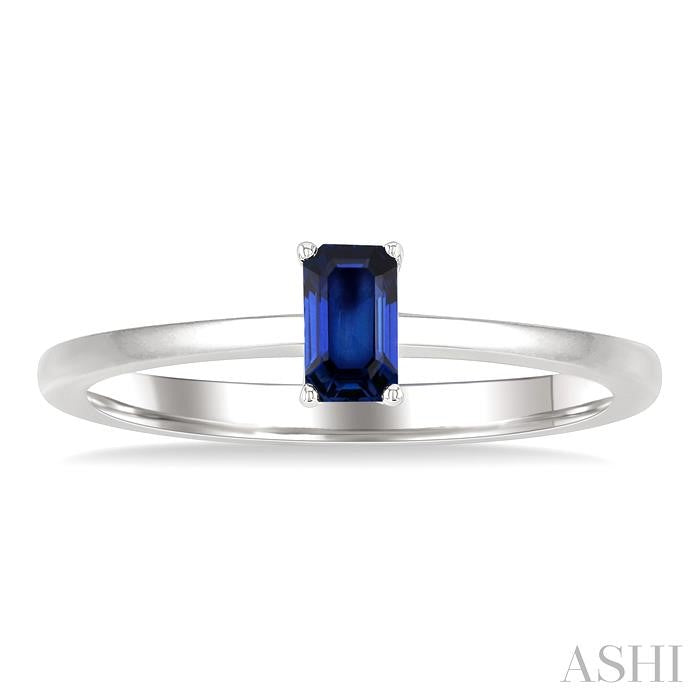 Emerald Shape Gemstone Solitaire Ring