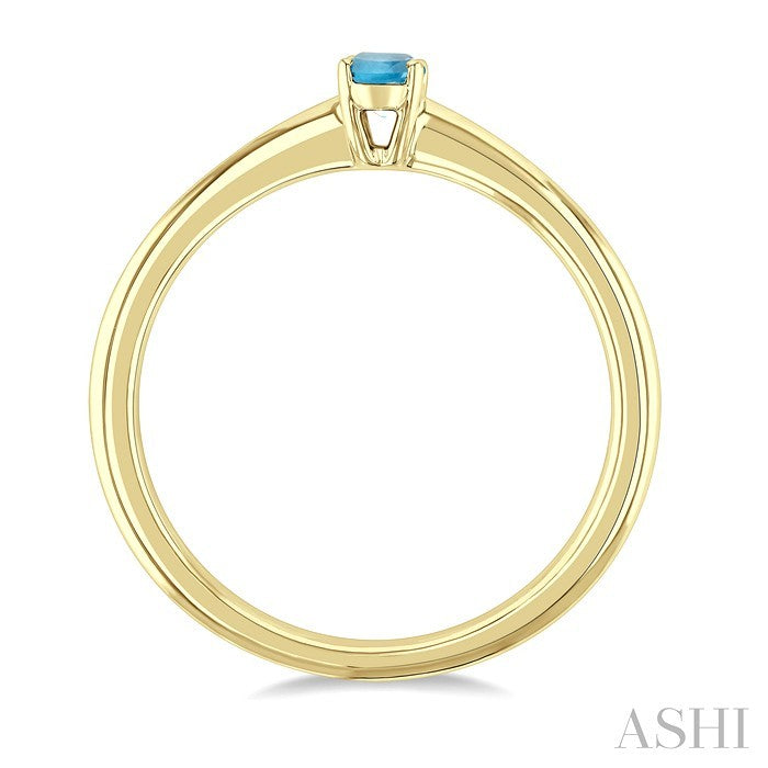 Oval Shape Gemstone Solitaire Ring