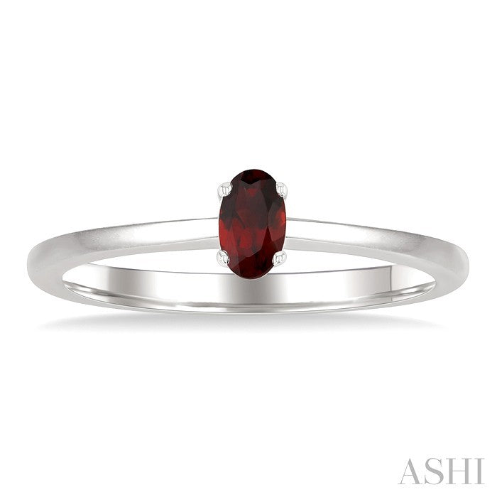 Oval Shape Gemstone Solitaire Ring