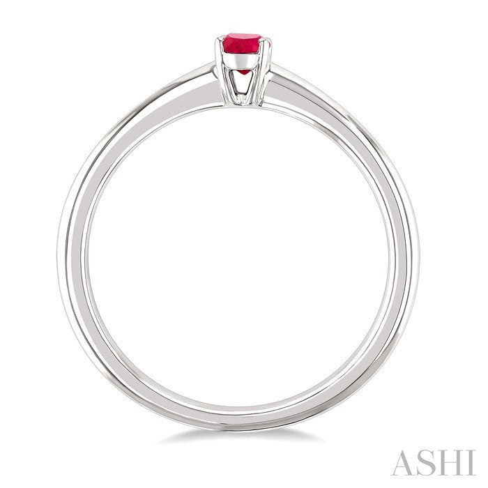Oval Shape Gemstone Solitaire Ring