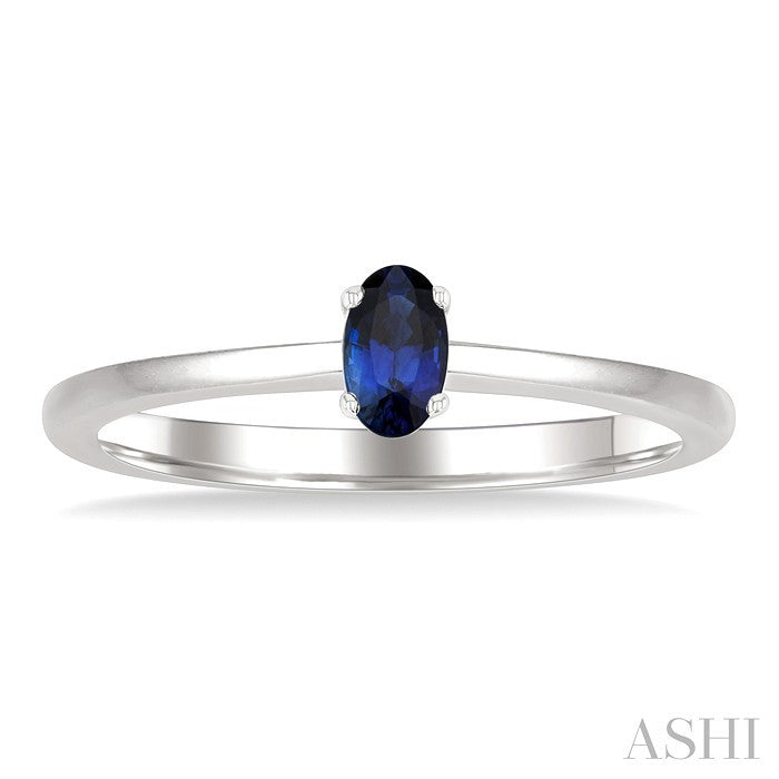 Oval Shape Gemstone Solitaire Ring