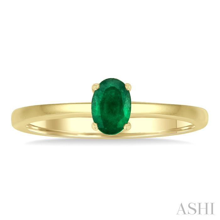 Oval Shape Gemstone Solitaire Ring