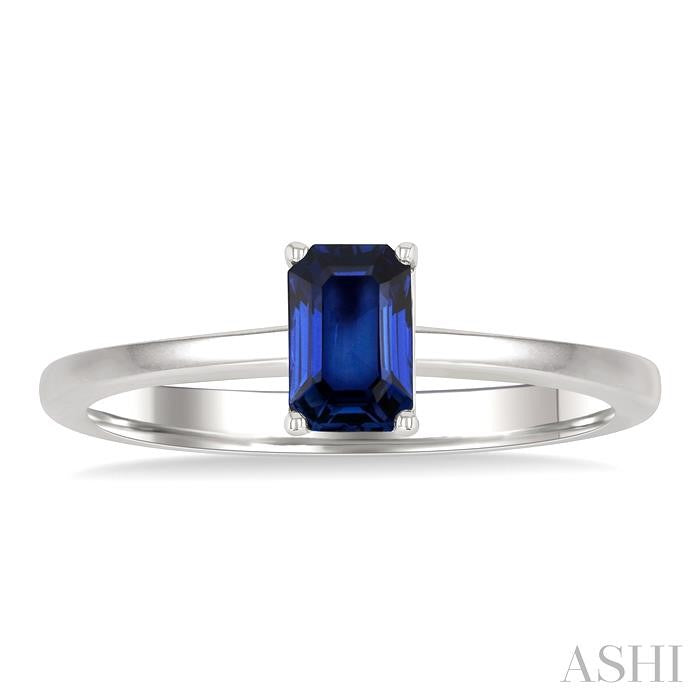 Emerald Shape Gemstone Solitaire Ring