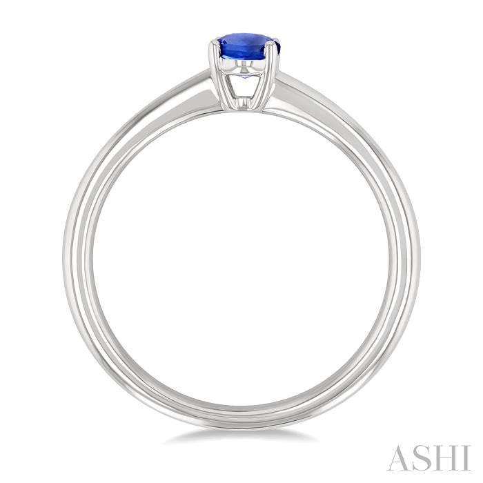Oval Shape Gemstone Solitaire Ring