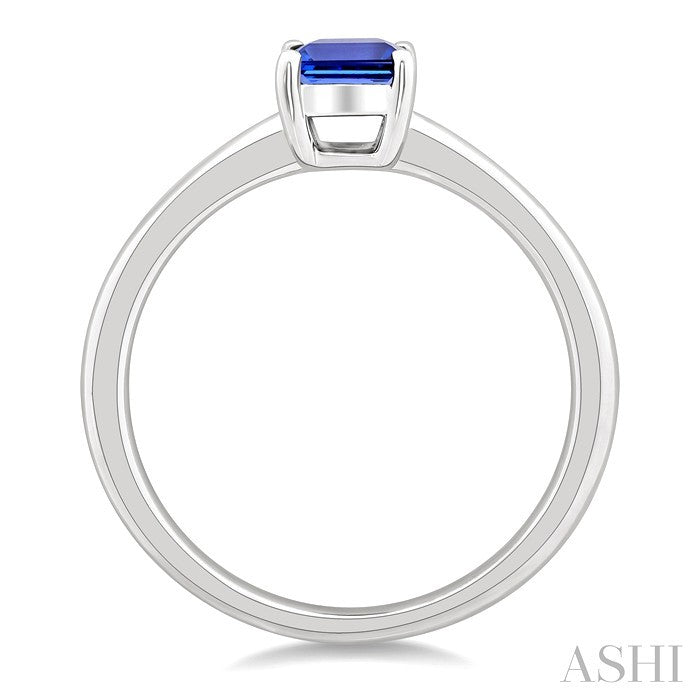 Emerald Shape Gemstone Solitaire Ring