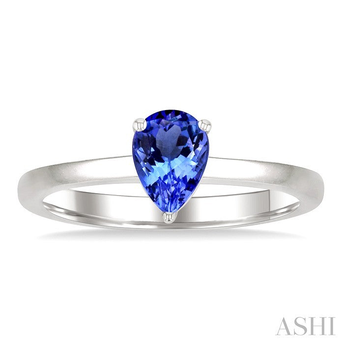 Pear Shape Gemstone Solitaire Ring