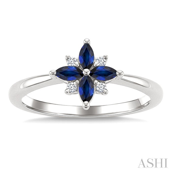 Blossom Marquise Shape Gemstone & Diamond Ring