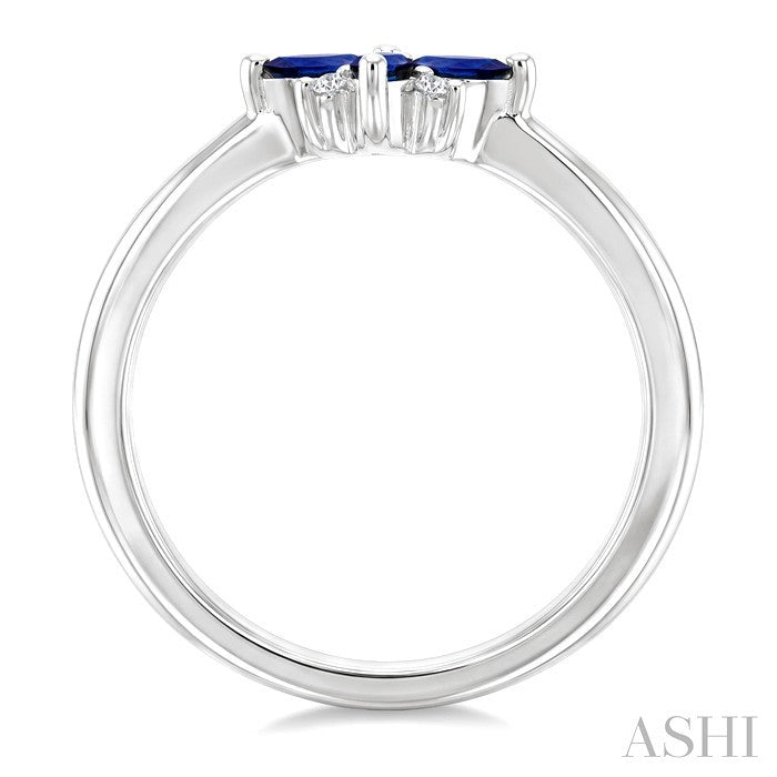 Blossom Marquise Shape Gemstone & Diamond Ring