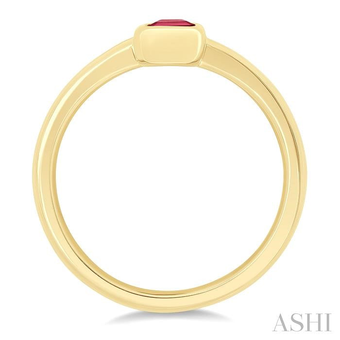 Emerald Shape Gemstone Solitaire Ring