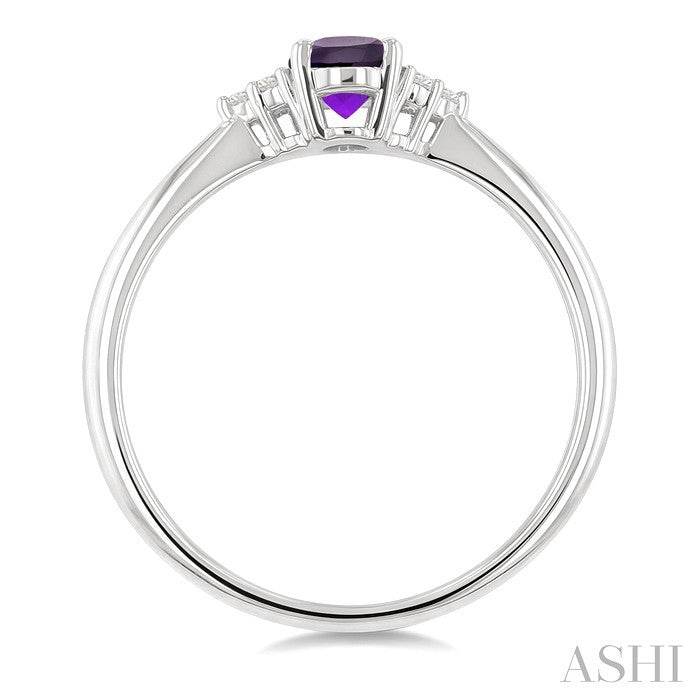 Oval Shape Gemstone & Diamond Ring
