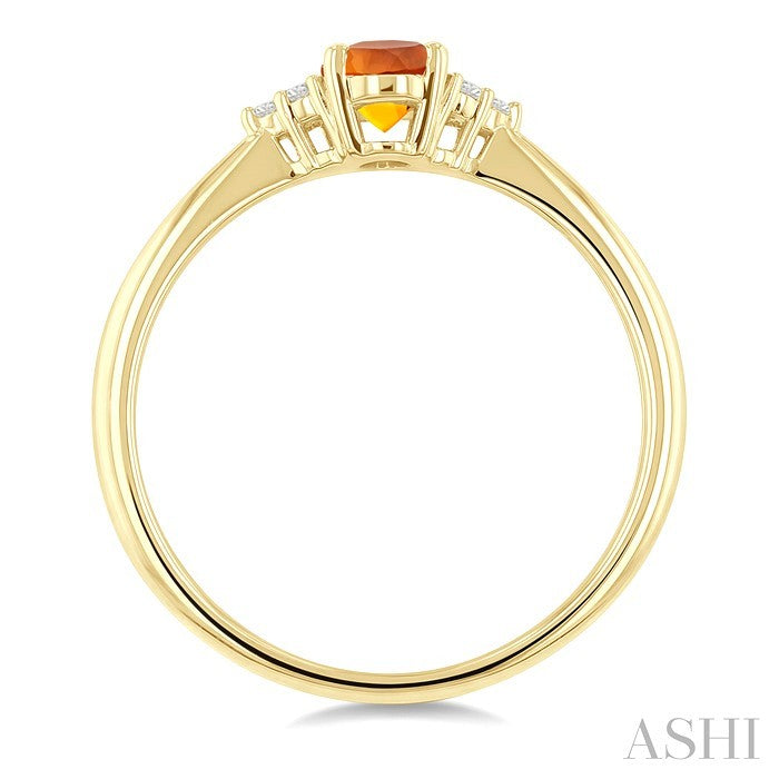 Oval Shape Gemstone & Diamond Ring