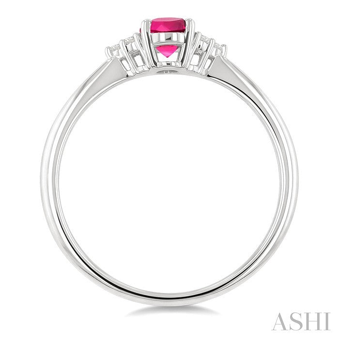 Oval Shape Gemstone & Diamond Ring