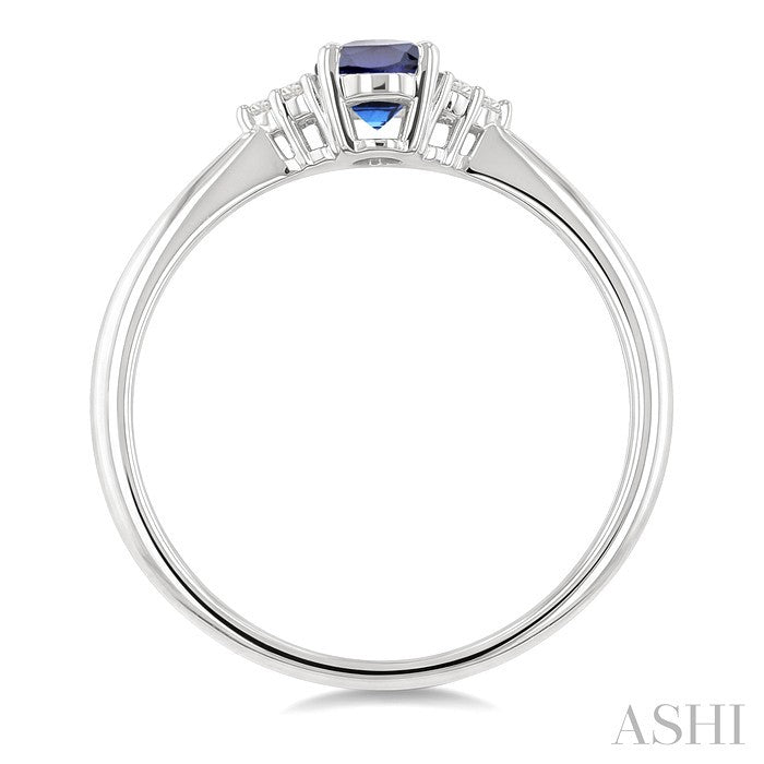Oval Shape Gemstone & Diamond Ring