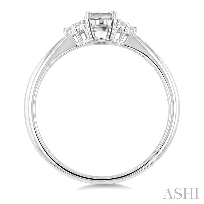 Oval Shape Gemstone & Diamond Ring