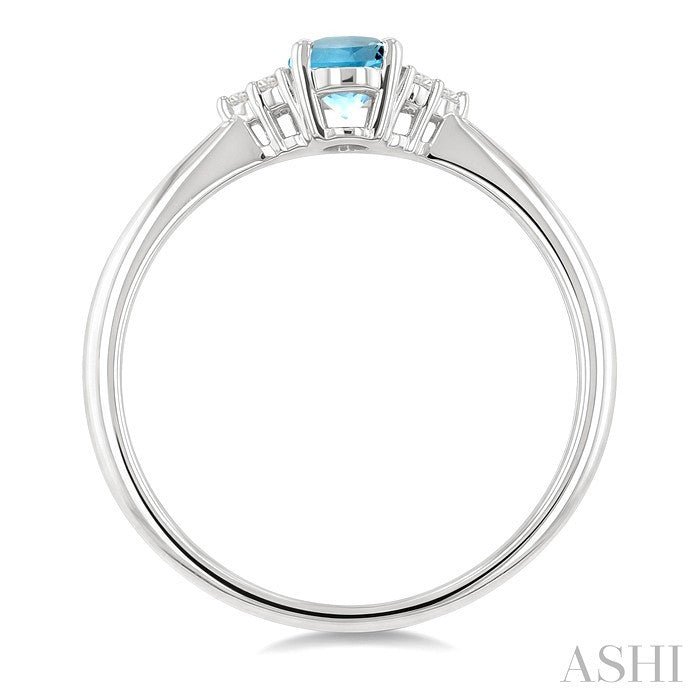 Oval Shape Gemstone & Diamond Ring
