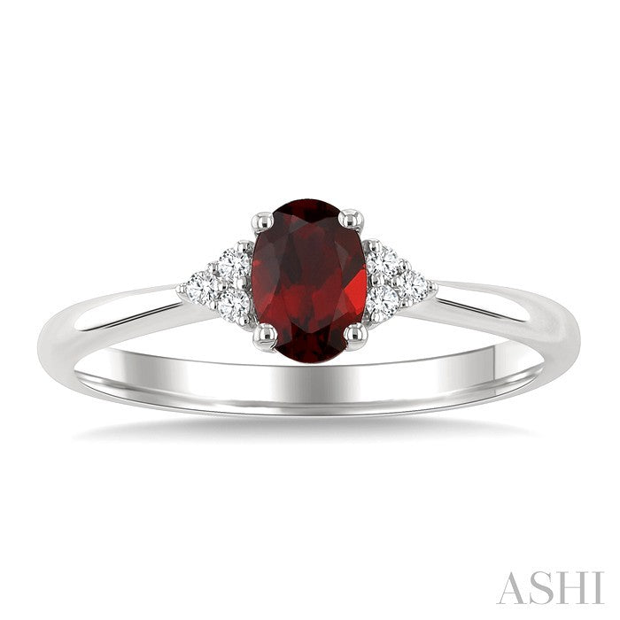 Oval Shape Gemstone & Diamond Ring