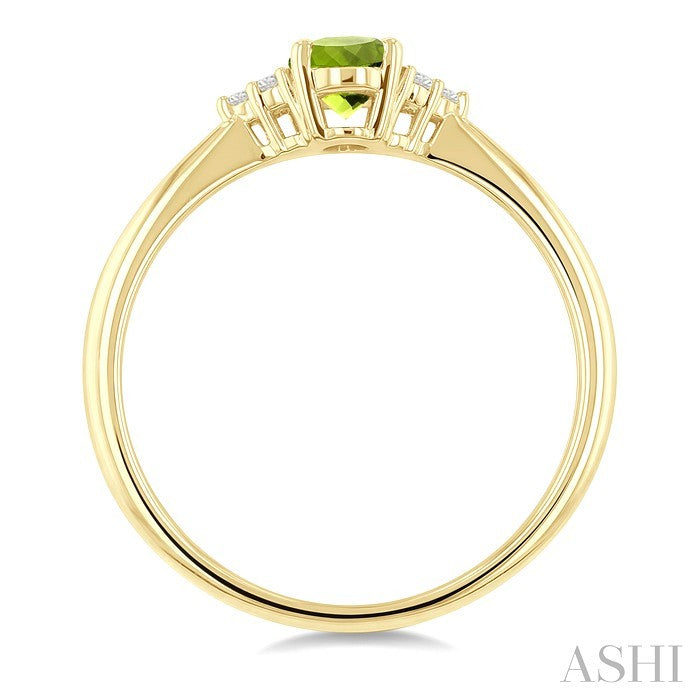 Oval Shape Gemstone & Diamond Ring