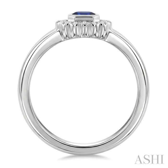 Bold Emerald Shape Gemstone & Diamond Ring
