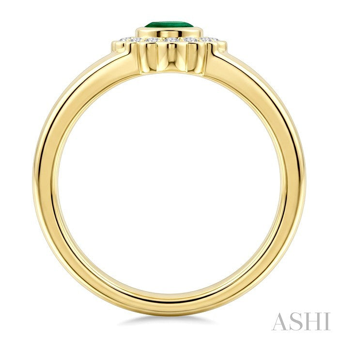 Bold Pear Shape Gemstone & Diamond Ring