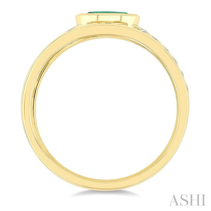 Marquise Shape East-West Gemstone & Diamond Ring