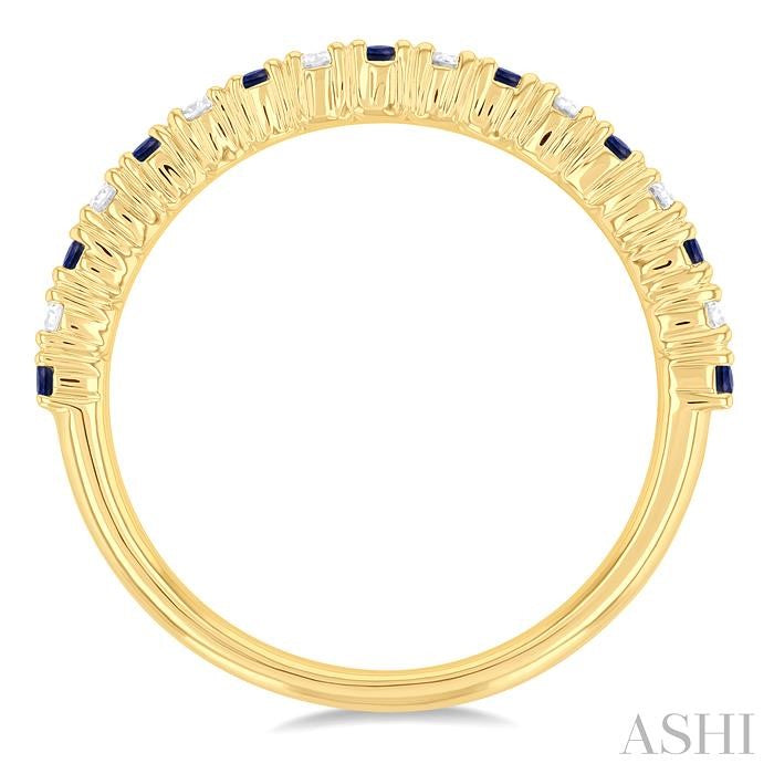 Alternate Gemstone & Diamond Band