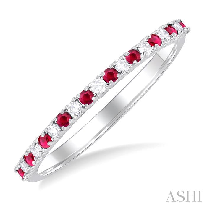 Alternate Gemstone & Diamond Band