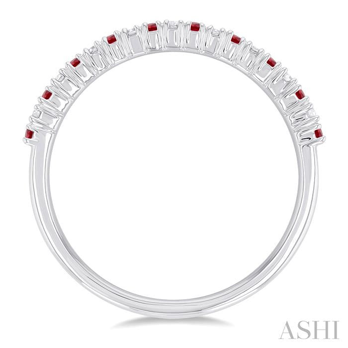 Alternate Gemstone & Diamond Band