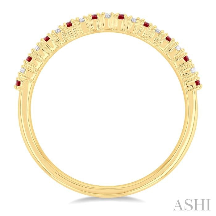 Alternate Gemstone & Diamond Band