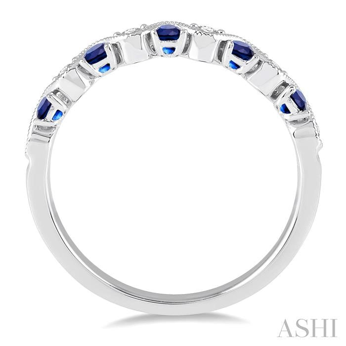 Alternate Gemstone & Diamond Band