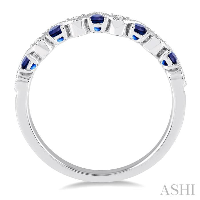 Alternate Gemstone & Diamond Band