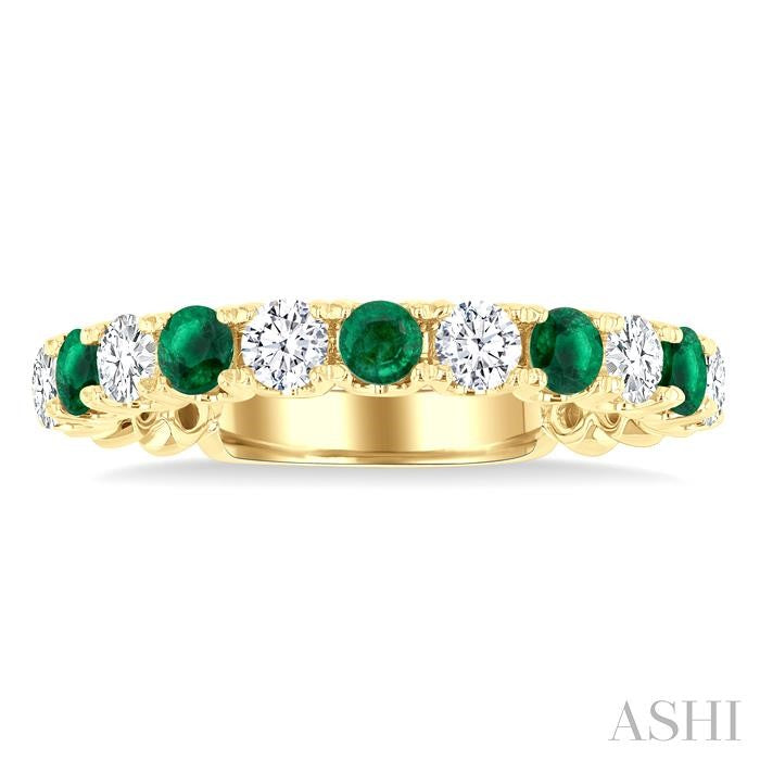 Alternate Gemstone & Diamond Wedding Band